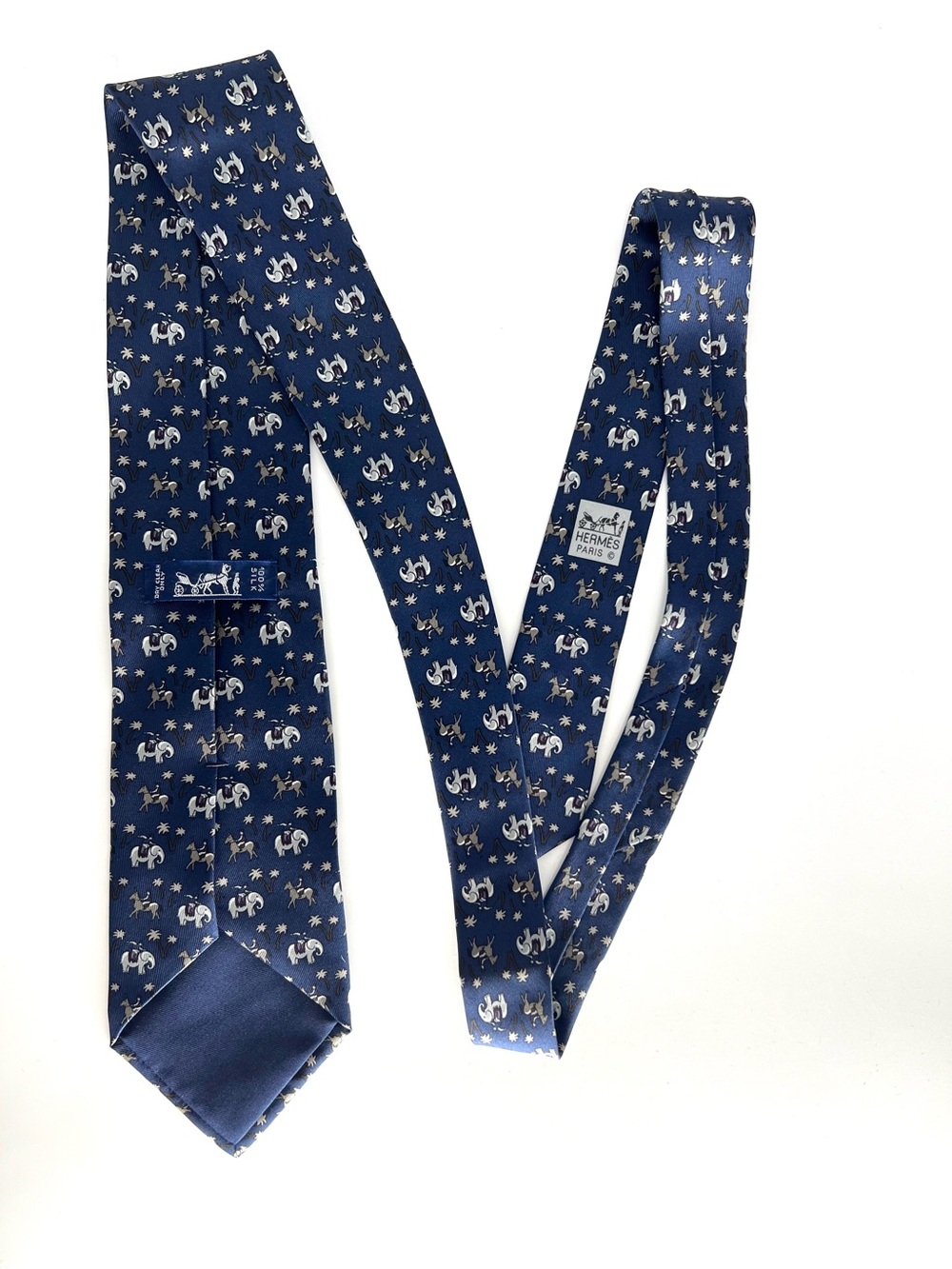 Hermes vintage silk tie